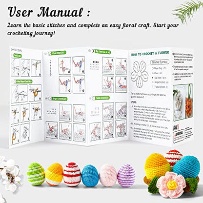 INSCRAFT 113 Piece Crochet Kit with Yarn Set– 1600 Yards Assorted Yarn for Knitting and Crochet, 73PCS Crochet Accessories Set Including Ergonomic Hooks, Knitting Needles & More Ideal Beginner Kit - size: 113 Piece Crochet Kit