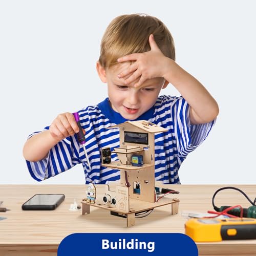 ACEBOTT 8-Piece Set ESP32 STEM Smart Home Education Kit Compatible with Arduino, STEM Robotics Science Kits for Kids Age 12+, Engineering Projects STEAM Activities Gifts 12+ Year Old Boys Crafts - color: 8 Piece Esp32 Stem Education Kit