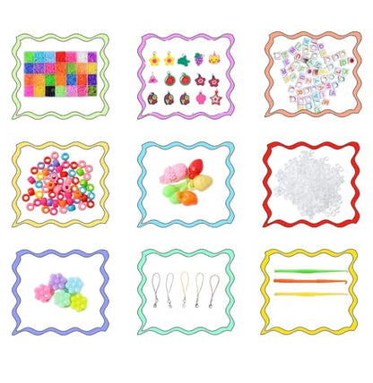 DDCOWP 2500+ Rubber Band Bracelet Kit, Loom Bracelet Making Kit for Kids