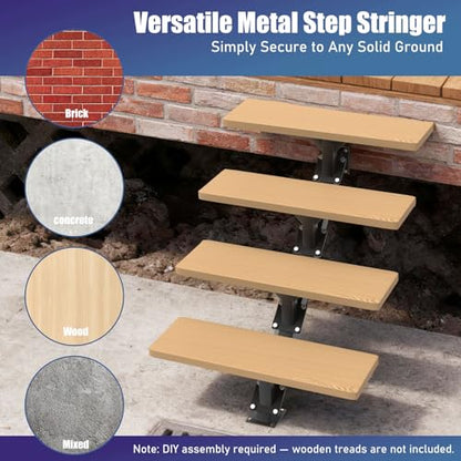 3 Step Metal Stair Stringers,Stair Riser for Deck Height 21.3" - size: 3 Step