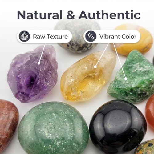 2lb 300+ Pcs 50Kinds Crystal and Gemstones Set Rocks Collection