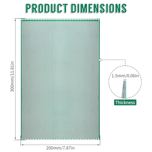 2 Pcs PCB Board, 20x30cm, Tinned Through Holes, Solder-able - size: 200*300mm