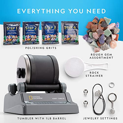 National Geographic Hobby Rock Tumbler Kit for Kids and Adults Ages 8+ - style: Hobby Kit