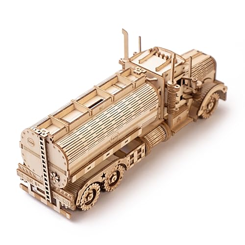 Fuel Tank Truck 3D Wooden Puzzle for Adults - color: Fuel Truck Car