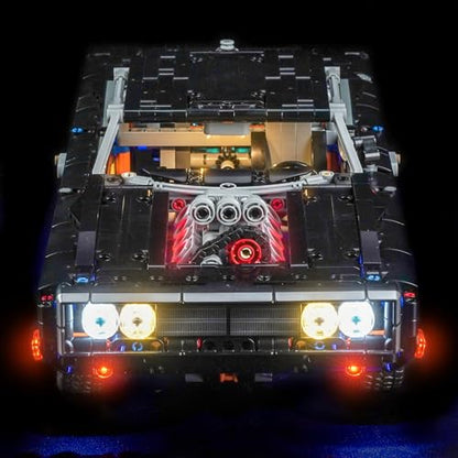 LocoLee Light kit Compatible with Lego Fast and Furious Dodge Charger R/T Car 42231- NOT Actual Model Only Lights, LED Lighting Accessories for LEGO Technic Display Collectors (Standard Version)