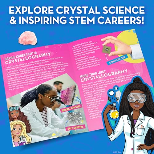 Barbie Crystal Growing Kit with 3 Sparkling Crystals for Kids Ages 8-12