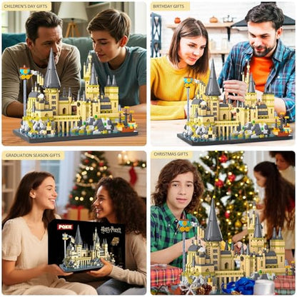 PQKIE Magic Castle Micro Mini Building Set, 2743 Pcs Magic House Model Building Toys, STEM Creative Magic World Office and Home Decor Bricks Kits, Christmas Birthday Gift for Adults Teens Kids 14+ - style: 2743 Pieces