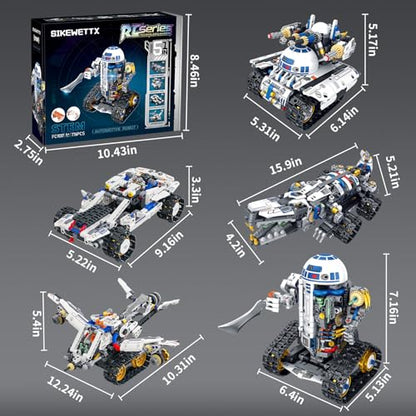 Robot Building Kit for Kids, 5-in-1 App Compatible with Lego Remote Control