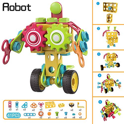 Contixo ST3 Kids Toys - 223 PCs 3D Building Blocks STEM Construction Playboards Creativity, Imagination, Recreational, Educational for Children Toddler, 3+ Year Old Boys and Girls - style: STEM-223pcs