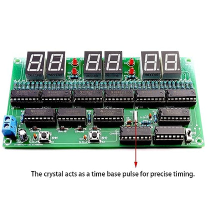 DIY Electronic Clock kit 6 bit Digital Circuit Clock Soldering kit Skill Contest Training Materials for Adults