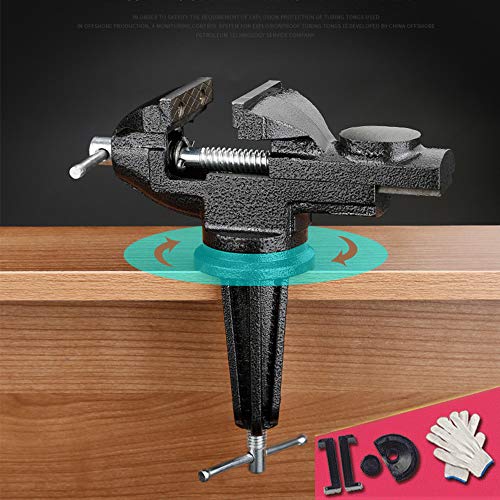 Home Table Vise Universal Rotate 360° Work Clamp-On Vise, golf club vise clamp,Portable Vice for Workbench, 3.2" black - size: 3.2" black