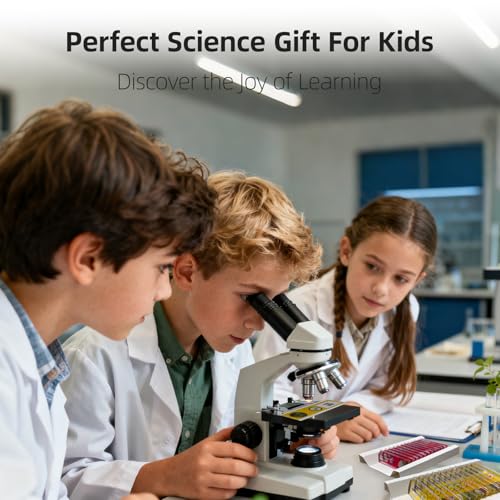 48 Prepared Microscope Slides Set, Insects Animal Plant Fruit Vegetable Specimens, Biological Learning Resource Specimens for Beginner Classroom Basic Science Education (MS-01)