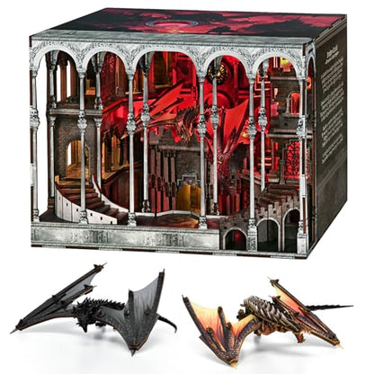 MiniCity Ember Castle Book Nook Kit, DIY 3D Wooden Miniature House with LED - color: Ember Castle