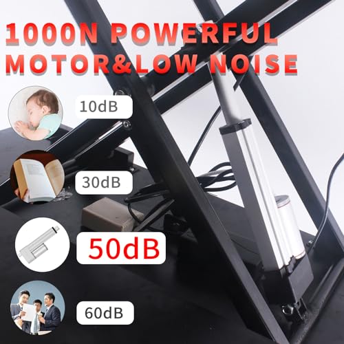 250mm 100N Electric Linear Actuator Motor, 12V High Load 22lbs Linear Actuators 51mm/s Linear Actuator Stroke with Mounting Bracket - size: 10", style: 22lbs