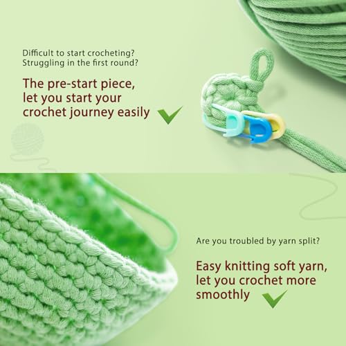 CrochetBox Highland Cow and Frog Crochet Kit for Beginners, 2 PCS Set - color: 2 PCS Highland Cow and Frog
