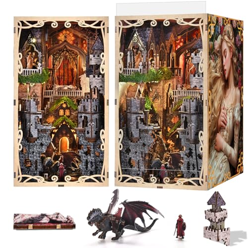 CCCDF Book Nook Kit, Sleeping Beauty DIY Miniature Dollhouse Booknook Kit - color: Sleeping Beauty
