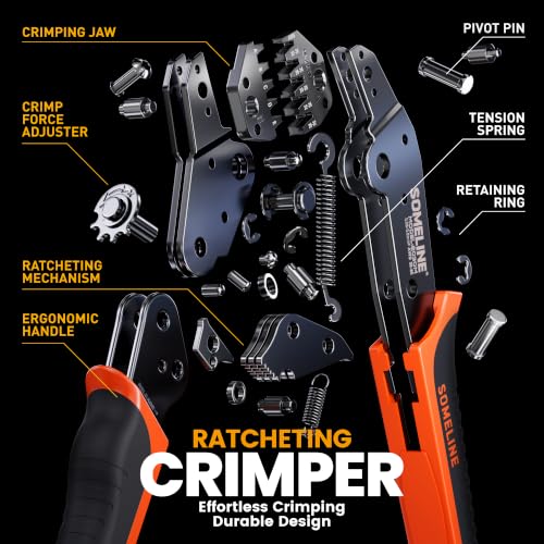 SOMELINE Crimping Tool & JST-PH 2.0mm Connector Kit, 2/3/4/5/6 Pin 640 pcs