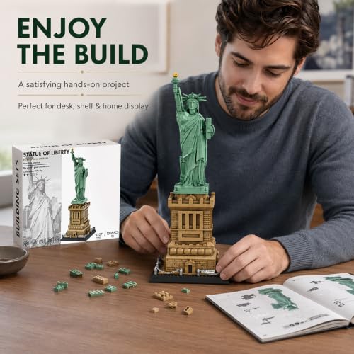 CAXIMSY Statue of Liberty Building Block Set NYC Landmark for Adults - color: Statue of Liberty