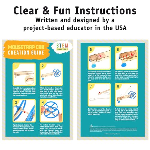Mousetrap Car Kit, 2-Pack - Mouse Trap Physics STEM Project, Ages 8+ - size: 2 Pack