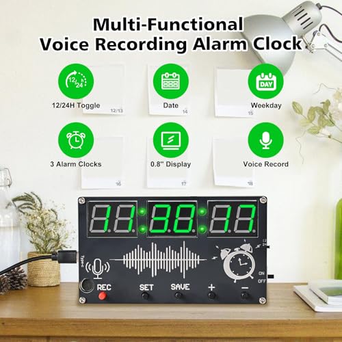 PEMENOL 6-Digit Alarm Clock Soldering Kit