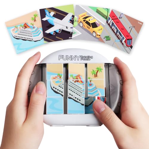Rotating Puzzle for Toddlers Kids 3+, Travel Essentials Toys - color: Transportation
