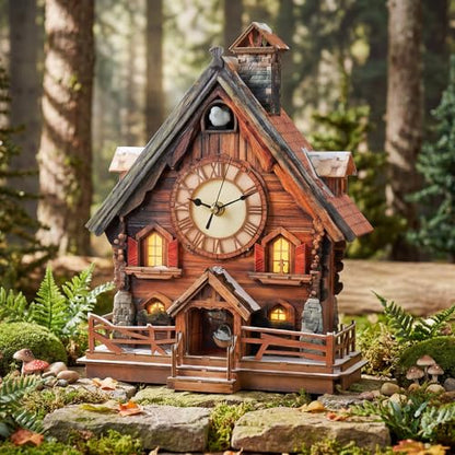 3D Puzzle for Adults Clock - Swiss Chalet Cuckoo Clock Model Kit - color: Swiss Chalet