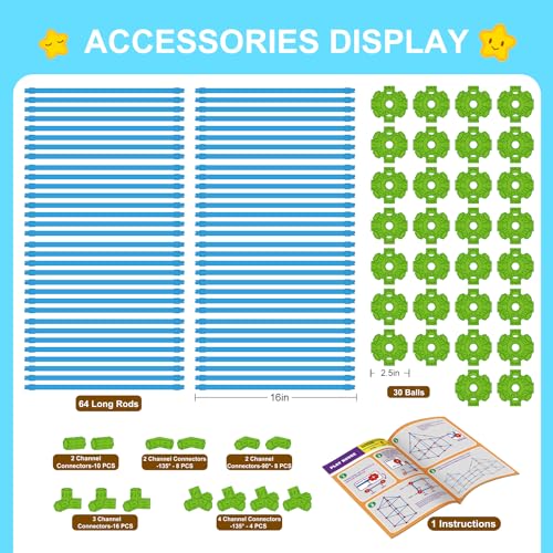 SpringFlower Fort Building Kit for Kids, for Boys and Girls - color: Blue-green