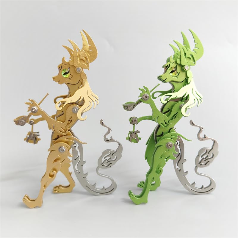 3D Metal Puzzle Pipe Elder Cat, Cyan - color: Pipe Elder Cat Cyan