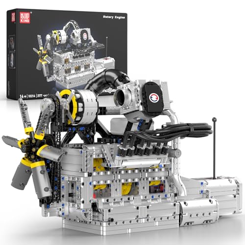 Mould King 10214 Engine Model kit that Runs, Build Your Own Cars 4-Speed Transmission Engine that Works, Engineering Kit for Display Collection, STEM Kit Gift for Adults 14+ Teens/Adult, (2177 Pcs) - style: Ro Engine