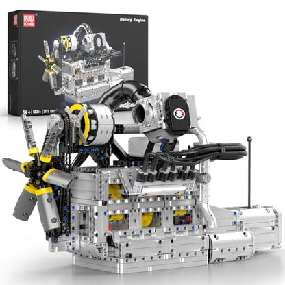 Mould King 10214 Engine Model kit that Runs, Build Your Own Cars 4-Speed Transmission Engine that Works, Engineering Kit for Display Collection, STEM Kit Gift for Adults 14+ Teens/Adult, (2177 Pcs) - style: Ro Engine