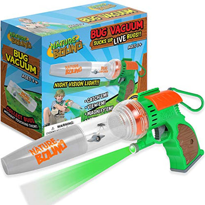 Nature Bound Bug Catcher Toy | Eco-Friendly Bug Vacuum, Catch and Release | Ages 3 to 12 Indoor/Outdoor Play Toy | Includes Capture Core with Magnification | Complete Kit for Kids | Green - style: Closed Box