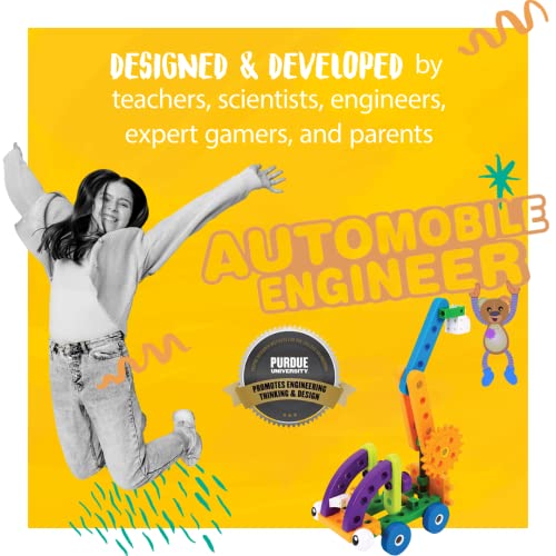 Thames & Kosmos Kids First Automobile Engineer Kit | STEM | 32 Page Full-Color Illustrated Storybook | Ages 3+ | Preschoolers & Kindergartners | Develop Fine Motor Skills | Parents’ Choice Gold Award