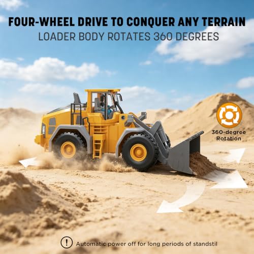 KIDMARKT Metal RC Wheel Loader Toy - style: Wheel Loader