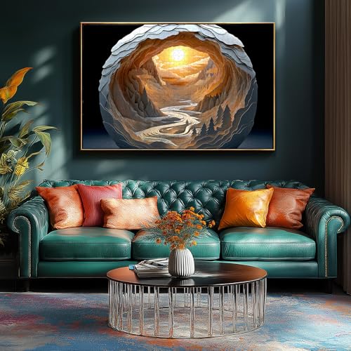 Blueforest 3D Visual Dawn Inside a Cave Puzzles for Adults 1000 Pieces - color: Dawn Cave
