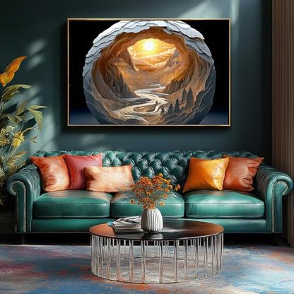 Blueforest 3D Visual Dawn Inside a Cave Puzzles for Adults 1000 Pieces - color: Dawn Cave