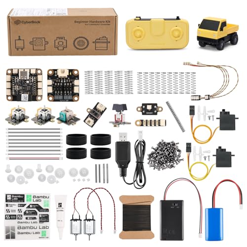 Makerworld CyberBrick Beginner Hardware Kit ZK004 (1 Vehicle,1 Remote),3D Printing STEM,DIY Build RC Car& Programmable Robotics Set,Modular Coding Electronics Learning Set for Bambu Lab Maker - size: ZK004 - Cyberbrick Beginner