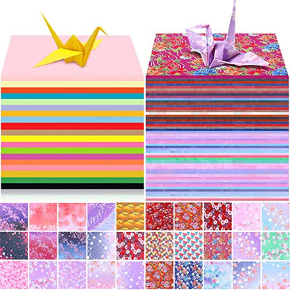 Lincia Origami Paper Kit 20 Colors 6 x 6 Inch for Adults Kids, 840 Sheets