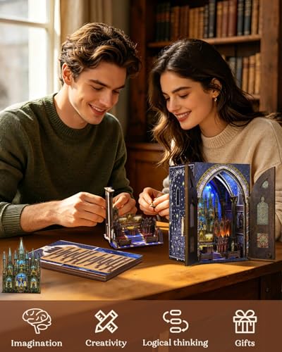MiniCity Notre-Dame Basilica Book Nook Kit, DIY Miniature House for Adults - color: Duomo Di Mliano