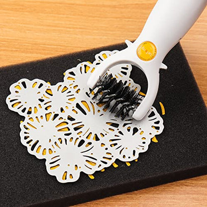 Craft 3 in 1 Multipurpose Craft Tool Set, Die Brush, 3-in-1 Weeding Tool, Brush, Scrape, Pierce, Embossing and Die Cutting Accessory, Retractable Design, DIY Scrapbooking Supplies Die Paper Remover - color: Craft Tool Set