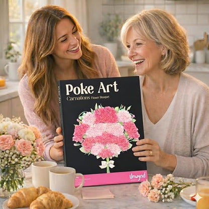 Unwynd Poke Art Carnations Flower Bouquet Kit for Adults, Women and Teens - style: Carnations