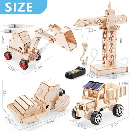 STEM Wood Building Crafts Kits for Kids Ages 8-10 8-12, Boys STEM Toys 8-13