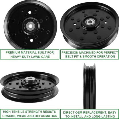 AM136252 Pulley Fits 54" 48" Mower Deck Compatible with John Deere Z445 Z465 Z645 Z655 X320 X324 - color: AM136252