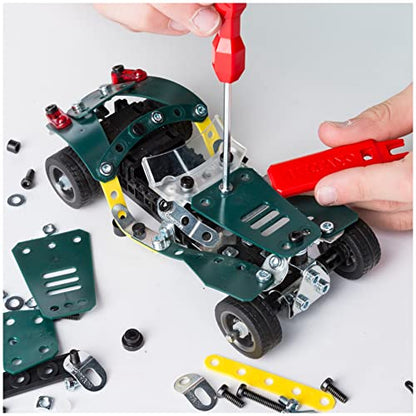 MECCANO by Erector 5 in 1 Roadster Pull Back Car Building Kit, STEM Engineering Education Toy for Ages 8 and up