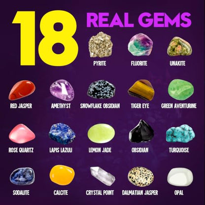 Piano Potato Jumbo Gemstone Dig Kit, 18 Real Crystals & Gems, STEM Toy 6+ - style: Gemstone Dig Kit