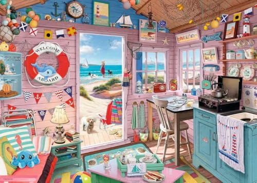 Ravensburger My Haven No.7: My Beach Hut 1000 Piece Jigsaw Puzzle for Adults - 12000032 - Handcrafted Tooling, Made in Germany, Every Piece Fits Together Perfectly - style: My Beach Hut