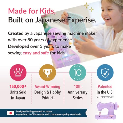 AXE YAMAZAKI Hug Yarn Sewing Machine for Kids 6+ Years