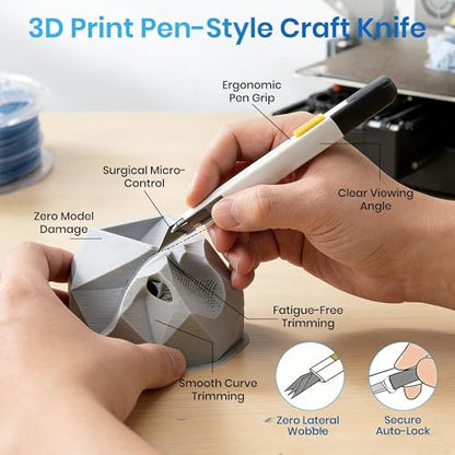 142Pcs 3D Printer Tools Kit with 4-Layer Slotted Case, 3D Printer Accessories - Cordless Rotary Tool, Heat Gun, PTFE Nozzle Anti-Stick, Deburring Tool for Bambu Lab, Flashforge, Ender 3, Anycubic