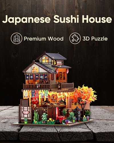 DIY Japanese Miniature House Kit Dollhouse Kit for Adults to Build - color: Sakura Greenhouse