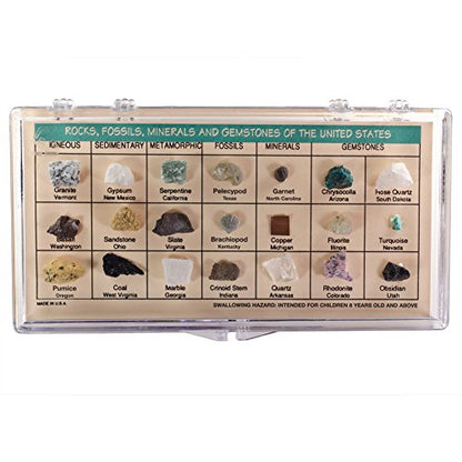 Fantasia Boxed Collection: Rocks, Fossils, Minerals and Gemstones of The USA in Presentation Case - Set #2