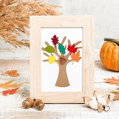 Whaline 192 Pcs Fall Tree of Thanks Felt Craft Kit Autumn Trees Maple Leaves Ornaments Felt Board for DIY Art Craft Fall Thanksgiving Party Gift Supplies Home Classroom Door Wall Hanging Tree Decor